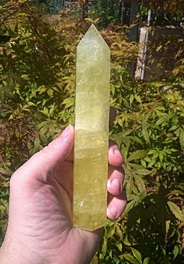 Citrín broušená špice 180 mm | 285 g (X2159)