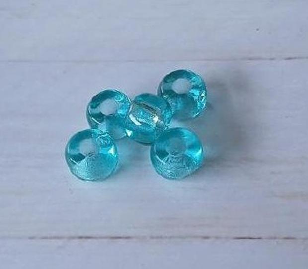 Skleněné korálky s velkým průvlekem 8,6 x 5,2 mm (AC688)