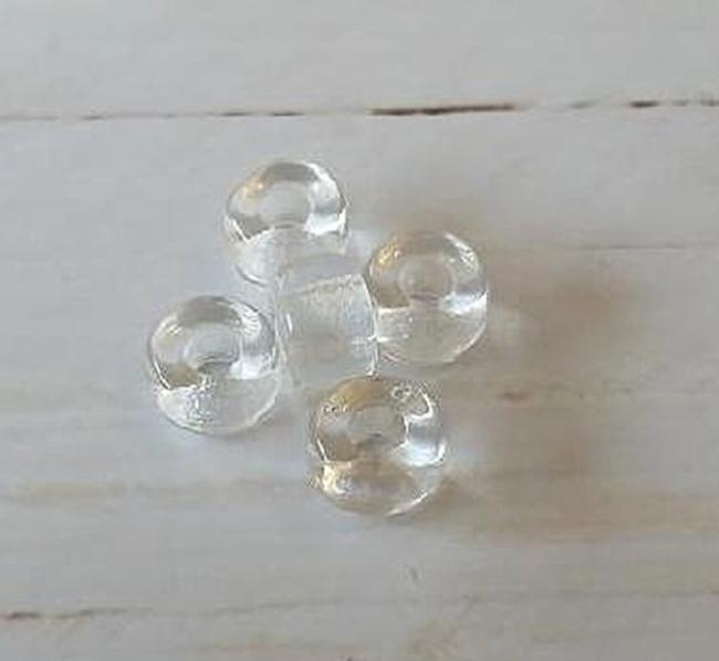 Skleněné korálky s velkým průvlekem 8,6 x 5,2 mm (AC689)