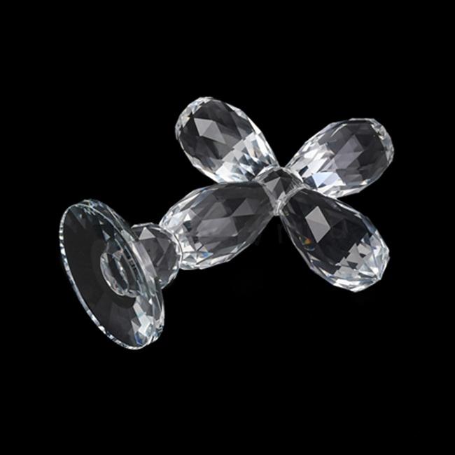 Skleněný broušený křišťálový kříž (H707)