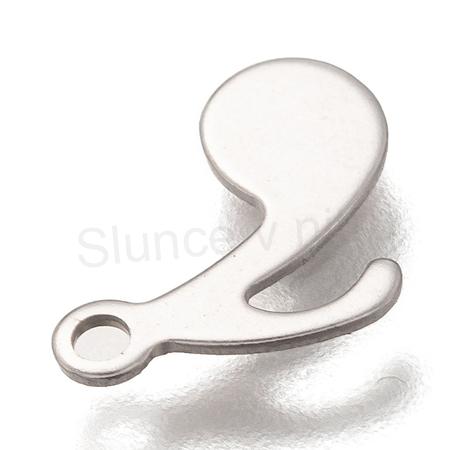 Přívěsek nota nerezová ocel 12 x 9,5 x 0,5 mm (AA429)
