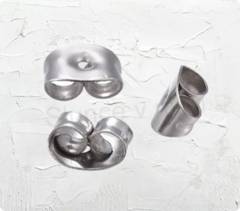 Náušnicová zarážka nerez ocel motýlek 6 x 4,5 x 5 x 3 mm | 1 Pár (AA434)