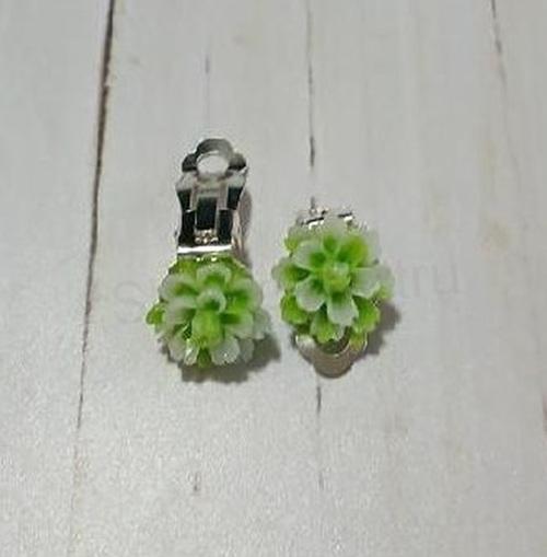 Kytičkové náušnice klipsny (BB915)