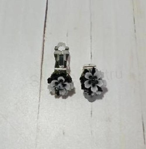 Kytičkové náušnice klipsny (BB916)