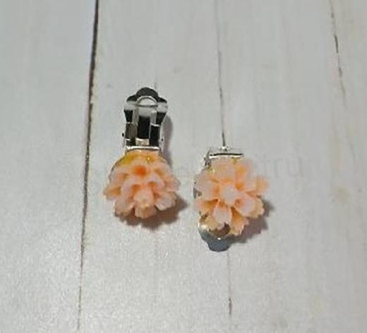Kytičkové náušnice klipsny (BB918)