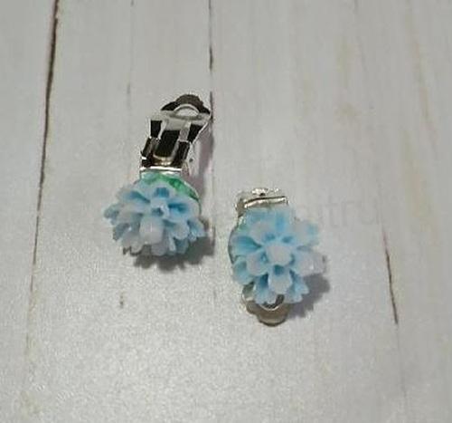 Kytičkové náušnice klipsny (BB920)