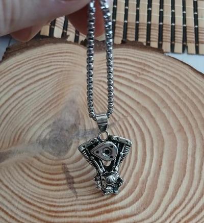 Řetízkový náhrdelník motor motorky (BD1014)