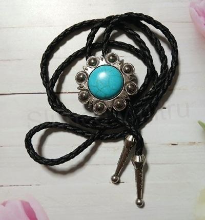 Bolo kravata s ozdobnou přezkou a tyrkysovým kamenem (BD1021)