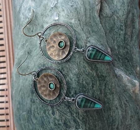 Visací ozdobné kované náušnice (BB923)