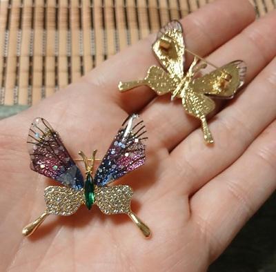 Kamínková brož motýl, motýlek (HB124)