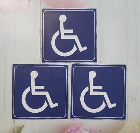 Samolepky na auto pro zdravotně postižené 8 cm (E1058)