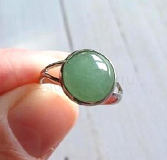 Nastavitelný prsten s avanturínem, velikost 54, minerál 10 mm (X2181)