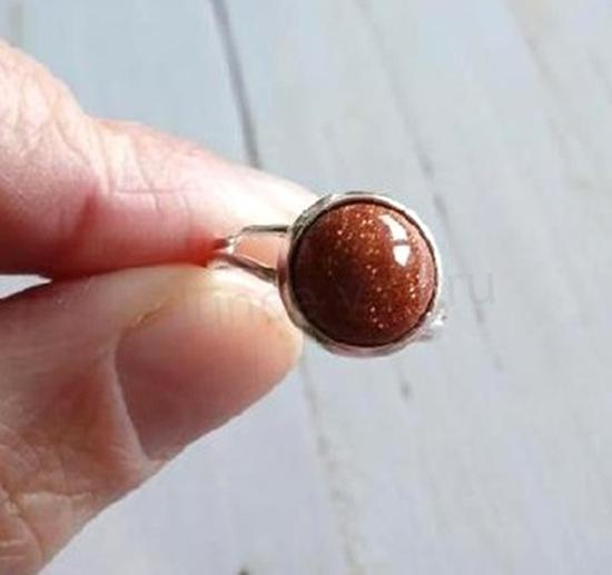 Nastavitelný minerální prsten jaspis, velikost 55, minerál 10 mm (X2182)