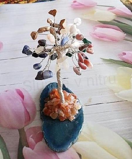 Minerální stromeček štěstí – achát, více minerálů (X2185)