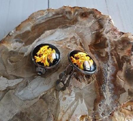 Náušnice klipsny anděl, nerez ocel (BB958)