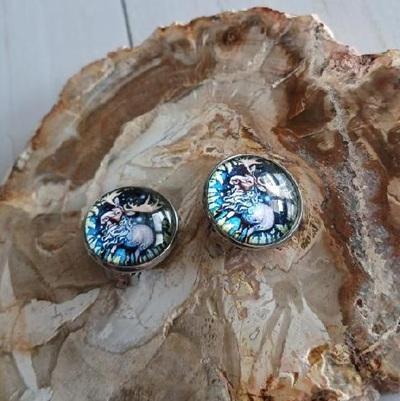 Náušnice klipsny los, nerez ocel (BB962)