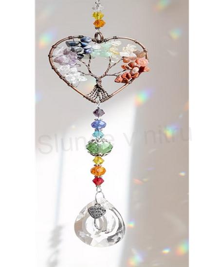 Minerální sluneční křišťálový lapač světla – srdce (X2211)
