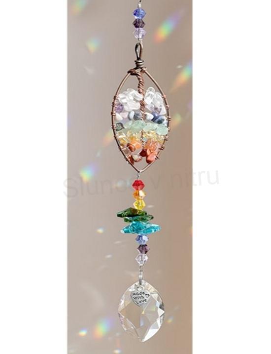 Minerální sluneční křišťálový lapač světla – lístek (X2212)