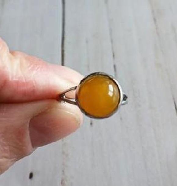 Nastavitelný prsten achát, kámen 10 mm – velikost 55 (X2217)