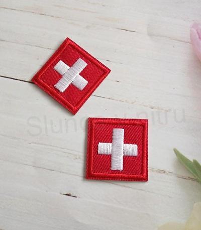Nášivka Švýcarská vlajka 3,5 cm (C877)