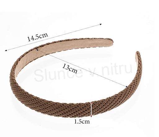 Pletená módní čelenka – černá (H764)