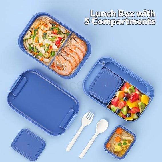 LEIKEEGO Lunch Box pro dospělé 1900 ml bez BPA – modrá (L66)