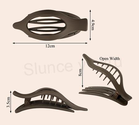LOPHE Plochá sponka do vlasů – tmavě hnědá (H771)