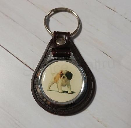 Klíčenka – přívěsek na klíče Pejsek – kůže (D770)