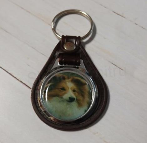 Klíčenka – přívěsek na klíče Pejsek – kůže (D772)