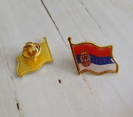 Odznak brož vlajka Srbsko (ME67)