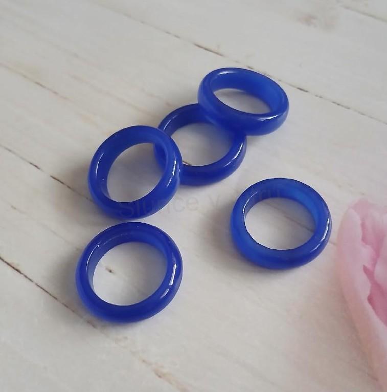 Skleněný prsten modrý – velikost 55 (BP612)