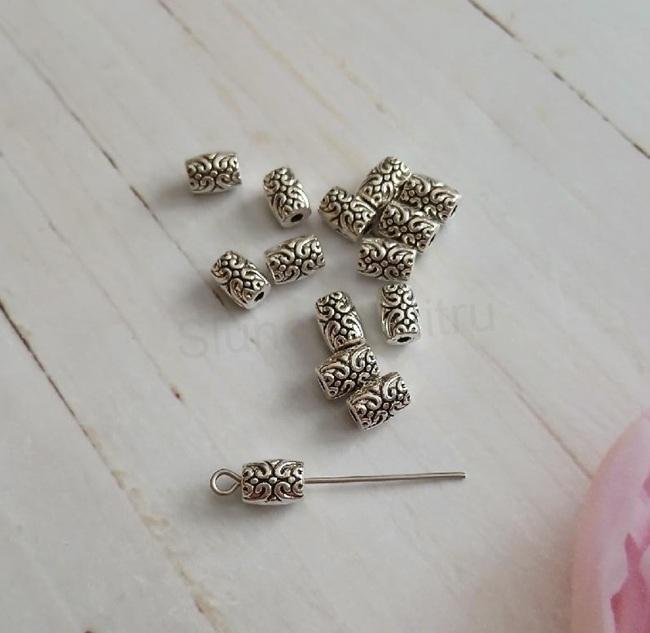 Slitinový korálek starožitný 7 × 5 mm (AA448)
