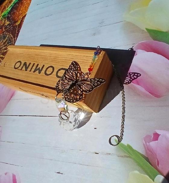 Křišťálový sluneční lapač motýl (BD1059)