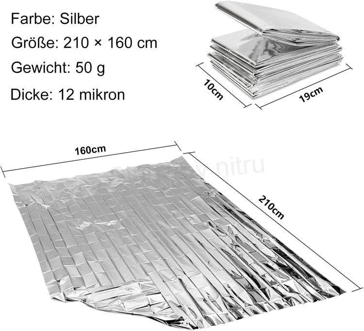 Záchranné termo fólie 210×160 cm – 3 ks (L79)