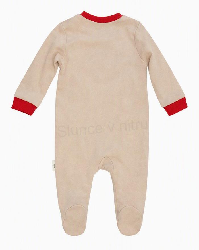 Dětské body béžové – velikost 0–3M (W280)
