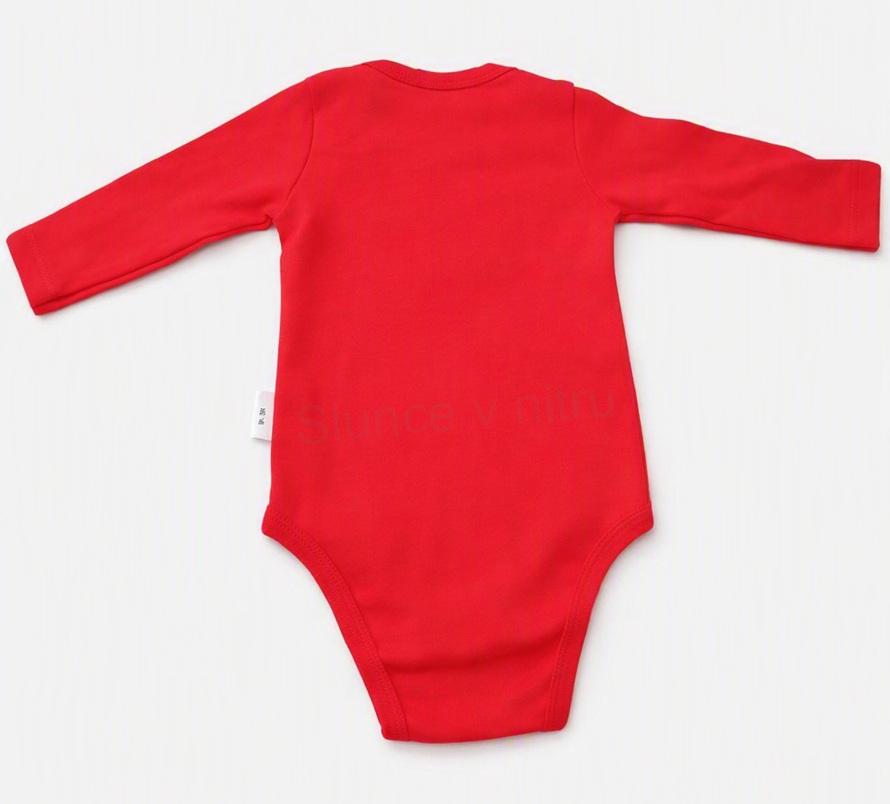 Dětské body červené – velikost 0–3M (W283)