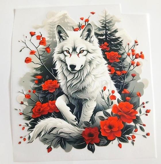 Vinylová nášivka Vlk - 21 × 19 cm (C930)