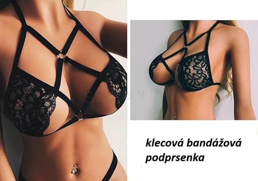 Lanshifei klecová podprsenka černá velikost L (K808)