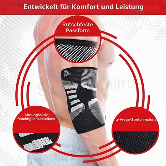 Kompresní bandáž na loket Nordic Lifting šedá L (F103)