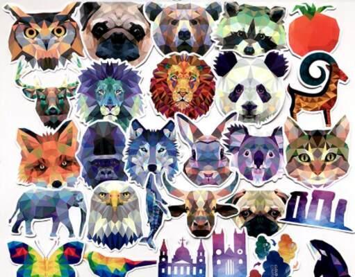 3 D zvířátka samolepky mix 5 kusů (E16)