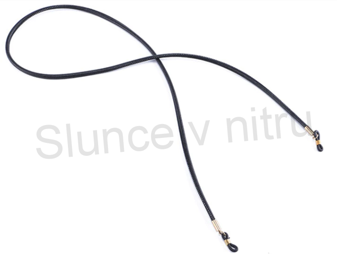 Šňůrka na brýle z kůže černá (N67)