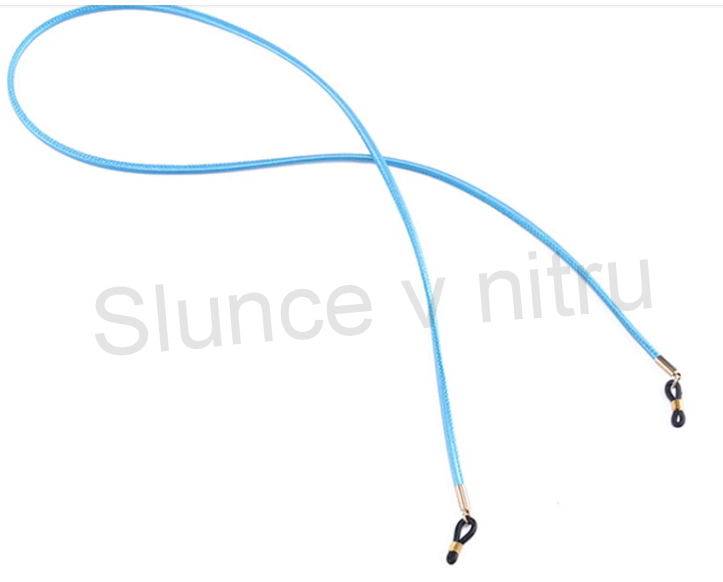 Šňůrka na brýle z kůže modrá (N68)