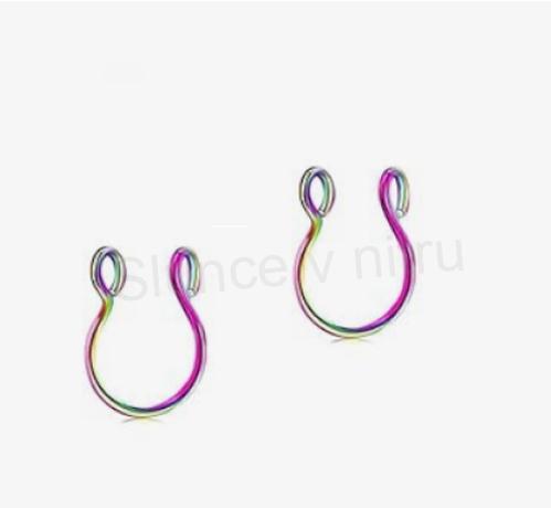 Falešný piercing do nosu z chirurgické oceli 10 mm (BB109)