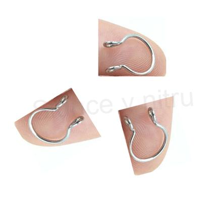 Piercing do nosu z chirurgické oceli 10 mm (BB112)