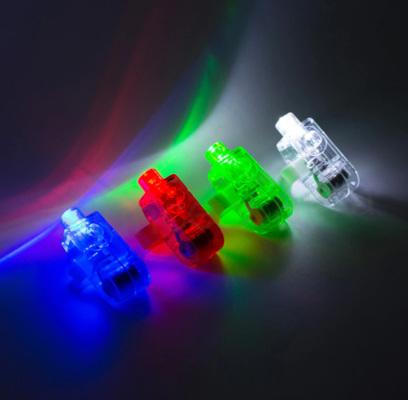 LED světlo na párty - nástavec na prsty barva Červená (D7)