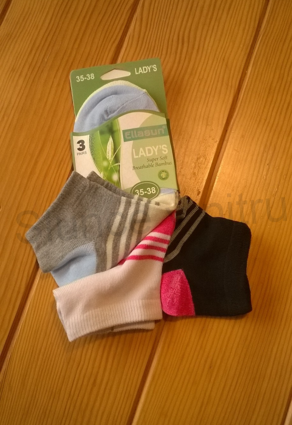 Dívčí bambusové kotníkové ponožky 3 ks - vel. 35-38 (K29)