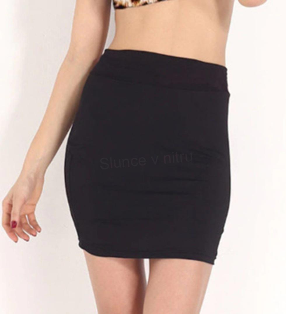 Dámská bavlněná sexy minisukně – černá/šedá – XL (K32)