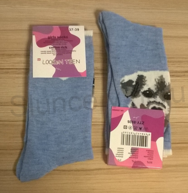 Dívčí bavlněné ponožky vel.37-39 (W59)