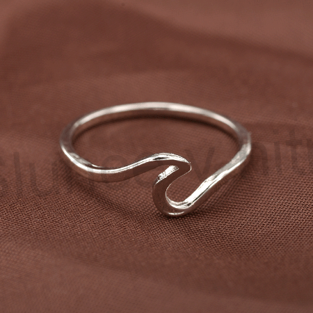 Postříbřený dámský netradiční prsten (BP156)