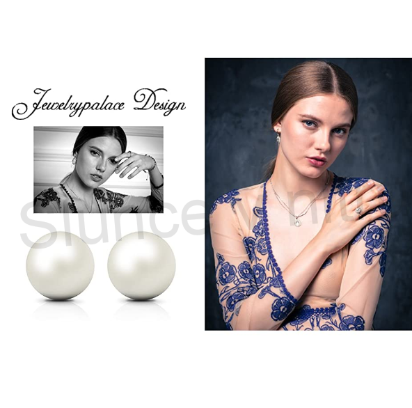 Postříbřené Perlové Naušnice (BE26)